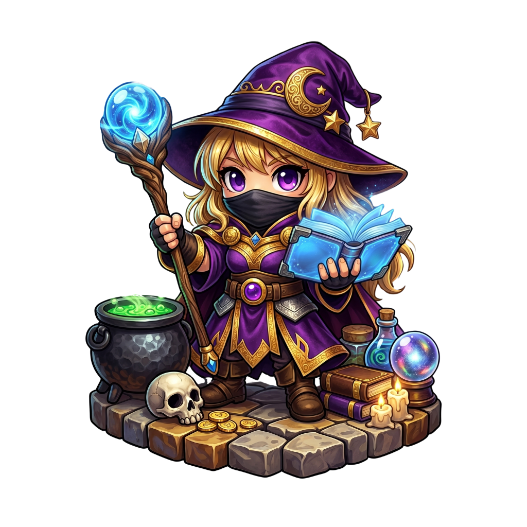 Witch apprentice mascot